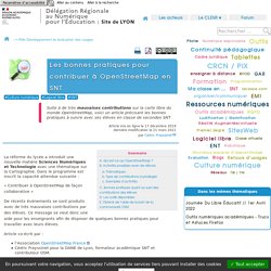 Les bonnes pratiques pour contribuer à OpenStreetMap en SNT