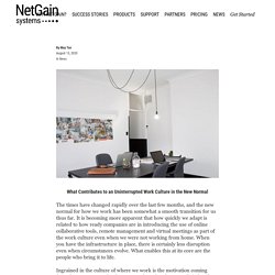 What contributes to an uninterrupted work culture in the new normal? -