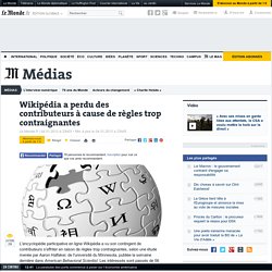 Wikipédia a perdu des contributeurs à cause de règles trop contraignantes