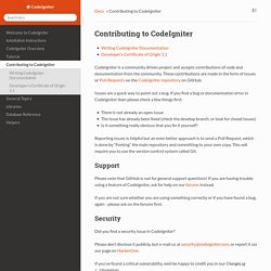 Contributing to CodeIgniter — CodeIgniter 3.1.4 documentation