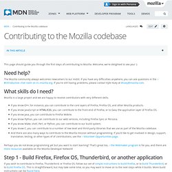 Contributing to the Mozilla codebase