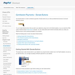 Contribution Payments – Donate Buttons