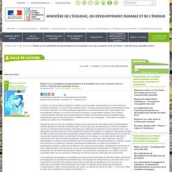 Étude sur la contribution du biomimétisme à la transition vers une économie verte en France : état des lieux, potentiel, leviers