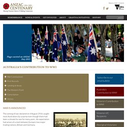 Australia's Contribution to WWI