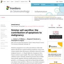 Sinister Self-Sacrifice: The Contribution of Apoptosis to Malignancy