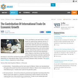 The Contribution Of International Trade On Economic Growth