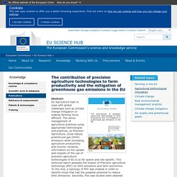 The contribution of precision agriculture technologies to farm productivity and the mitigation of greenhouse gas emissions in the EU
