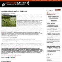 2008/09/05 Ecologie des contributions citoyennes
