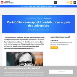 MariaDB lance un appel à contributions auprès des universités