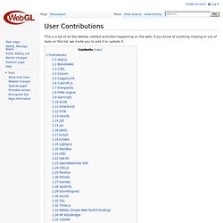 User Contributions - WebGL Public Wiki