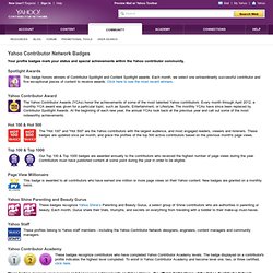 Contributor Badges - Community - Yahoo! Contributor Network