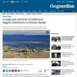 A single gas well leak is California's biggest contributor to climate change