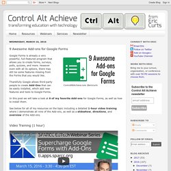 Control Alt Achieve: 9 Awesome Add-ons for Google Forms