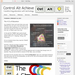 Control Alt Achieve: The 4 C’s of Education