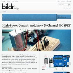 High-Power Control: Arduino + N-Channel MOSFET