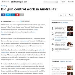 Did gun control work in Australia?