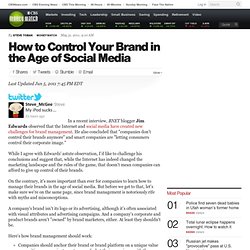 How to Control Your Brand in the Age of Social Media