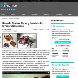 Remote Control Cyborg Roaches to Invade Classrooms