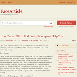 How Can an Office Pest Control Company Help You