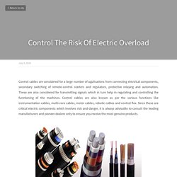 Control The Risk Of Electric Overload - LET'S LOOK WITH BRIEF INTRO ABOUT CABLES