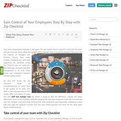 Gain Control of Your Employees Step By Step with Zip Checklist