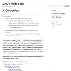 7. Control flow in Node.js - Mixu's Node book