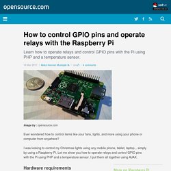 Control GPIO pins with the Raspberry Pi