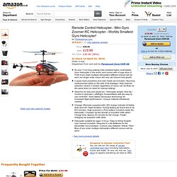 Remote Control Helicopter - Mini Gyro Zoomer RC Helicopter - Worlds Smallest Gyro Helicopter!: Amazon.co.uk: Toys & Games