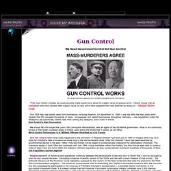 Gun Control Index: Hard Truth / Wake Up America