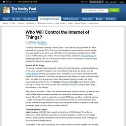 Who Will Control the IoT? (AAPL, GOOG, IBM, IDCC, MMI)