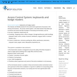 Access Control System: keyboards and badge readers