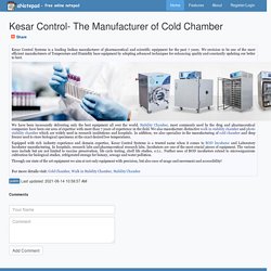 Kesar Control- The Manufacturer of Cold Chamber