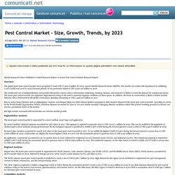 Pest Control Market - Size, Growth, Trends, by 2023