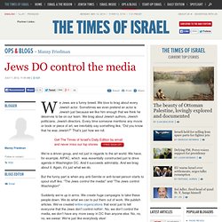 Jews DO control the media
