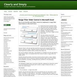 Range Filter Slider Control in Microsoft Excel