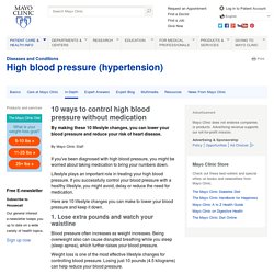 10 ways to control high blood pressure without medication