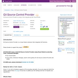 Git Visual Studio Plugin