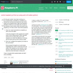 control raspberry pi from pc using usb to ttl cable (python)