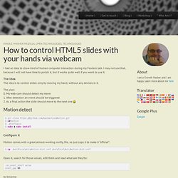 How to control HTML5 slides with your hands via webcam