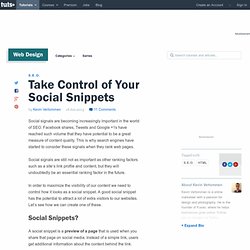 Take Control of Your Social Snippets