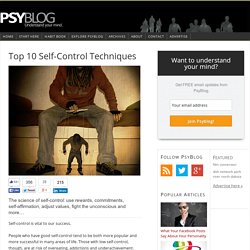 Top 10 Self-Control Strategies