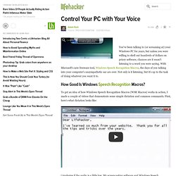 Speech Recognition: Control Your PC with Your Voice