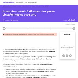 Prenez le contrôle à distance d'un poste Linux/Windows avec VNC