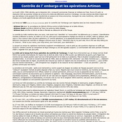 Contrôle de l'embargo et opération Artimon