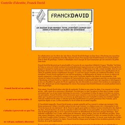Contrôle d'identite, Franck David, exporevue, magazine, art vivant et actualité