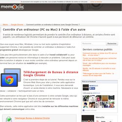 Comment contrôler un ordinateur à distance (avec Google Chrome) ?