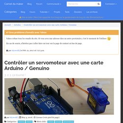 Contrôler un servomoteur avec une carte Arduino / Genuino