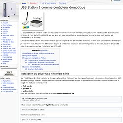 USB Station 2 comme controleur domotique - SynoWiki
