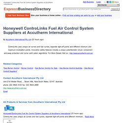 Honeywell ControLinks Fuel Air Control System Suppliers at Accutherm International