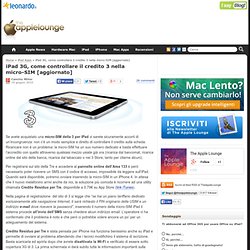 iPad 3G, come controllare il credito 3 nella micro-SIM [aggiornato]